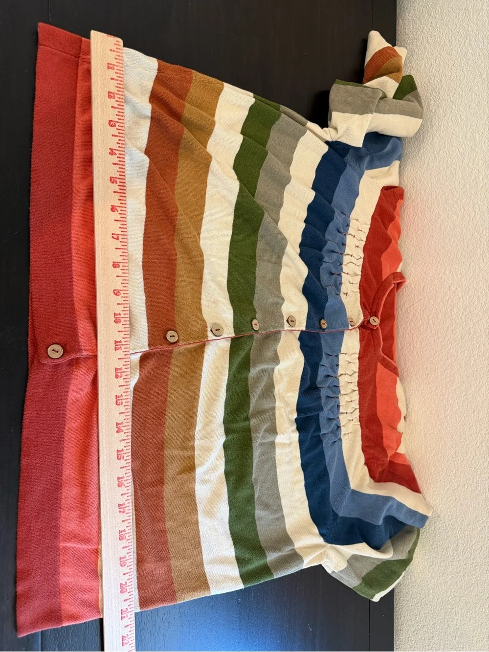 Orvis Multicolor Striped Button-Front Top in Coral, Navy & Olive